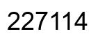 Number 227114 black image