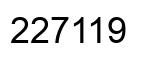 Number 227119 black image
