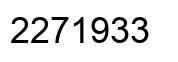 Number 2271933 black image
