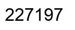 Number 227197 black image