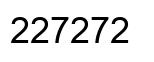Number 227272 black image
