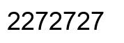 Number 2272727 black image