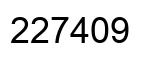 Number 227409 black image