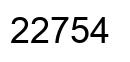 Number 22754 black image