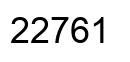Number 22761 black image