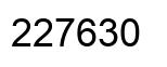 Number 227630 black image