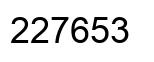Number 227653 black image