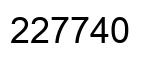 Number 227740 black image