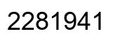 Number 2281941 black image