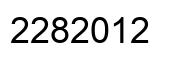 Number 2282012 black image