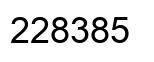 Number 228385 black image