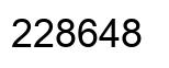 Number 228648 black image