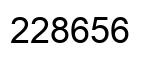 Number 228656 black image