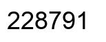 Number 228791 black image