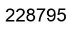 Number 228795 black image