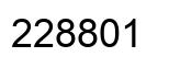 Number 228801 black image