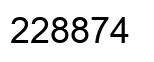 Number 228874 black image