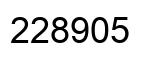 Number 228905 black image