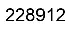 Number 228912 black image