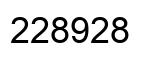 Number 228928 black image