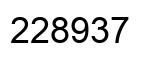 Número 228937 imagen negro