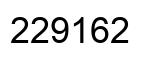 Number 229162 black image