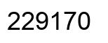 Number 229170 black image