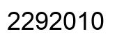 Number 2292010 black image