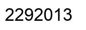 Number 2292013 black image