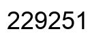 Number 229251 black image
