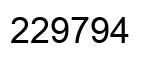 Number 229794 black image