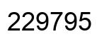 Number 229795 black image