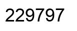 Number 229797 black image