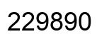 Number 229890 black image