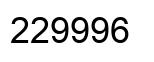 Number 229996 black image