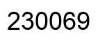 Number 230069 black image