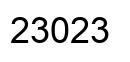 Number 23023 black image