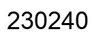 Number 230240 black image