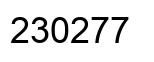 Number 230277 black image
