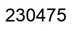 Número 230475 imagen negro