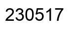 Number 230517 black image