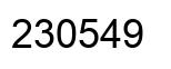 Number 230549 black image
