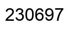 Number 230697 black image