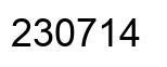 Number 230714 black image