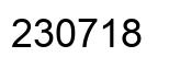 Number 230718 black image