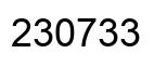 Number 230733 black image