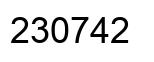 Number 230742 black image