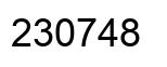 Number 230748 black image