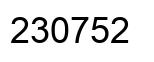 Number 230752 black image