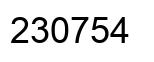Number 230754 black image